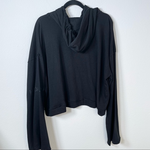 Kendal & Kylie Black Hooded Pullover Sweater Sz XL - Picture 7 of 10